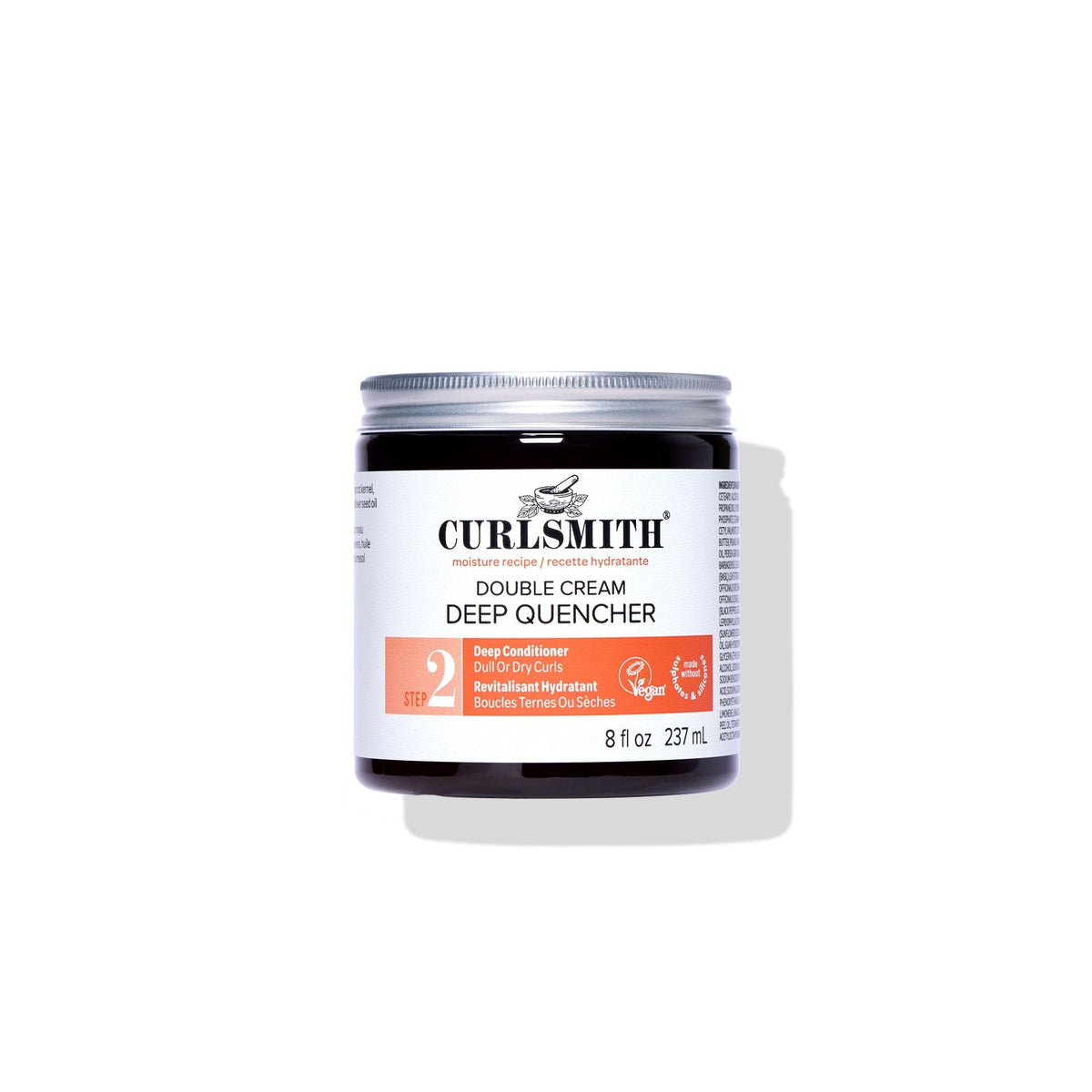 Curlsmith Double Cream Deep Quencher hair product jar on a white background