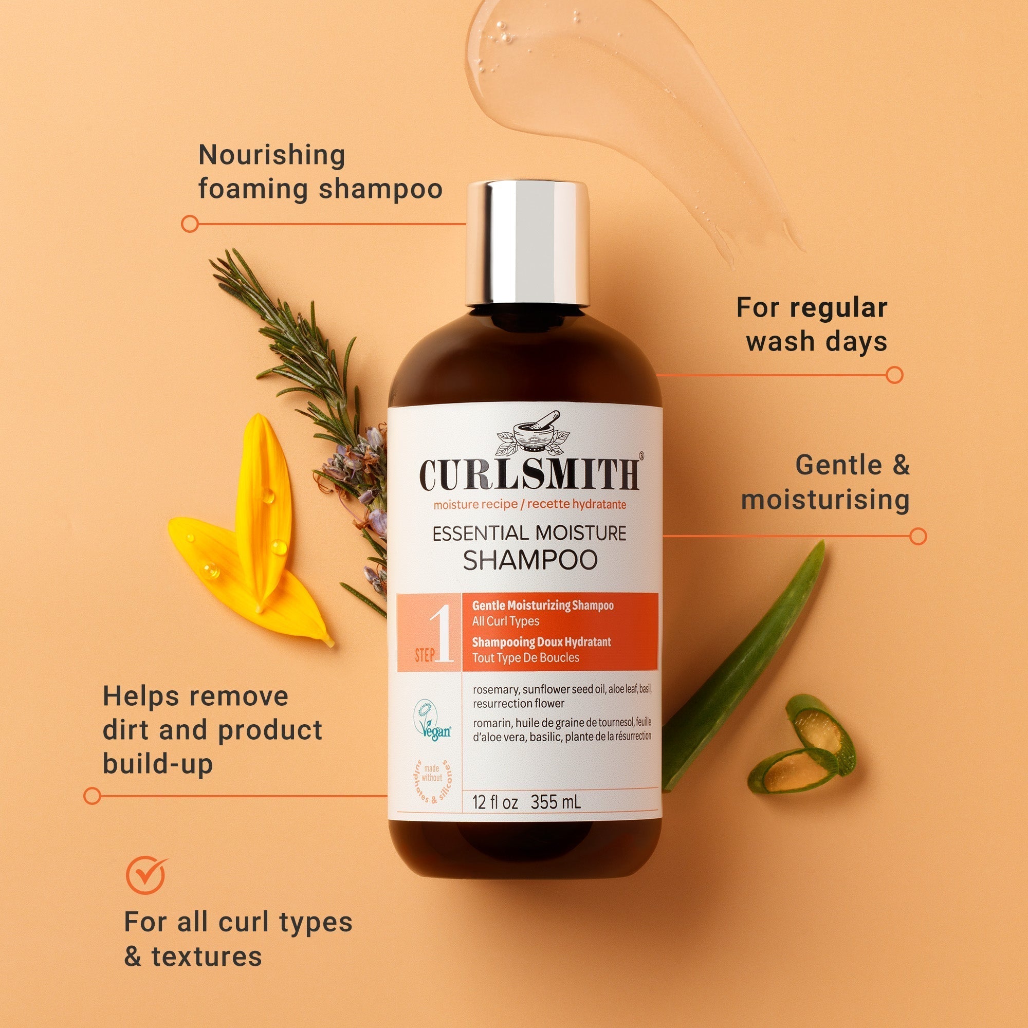CURLSMITH Essential Moisture 3点セット Introducing Essential Moisture Shampoo & Conditioner